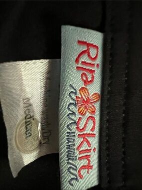 Ripskirt Hawaii Black Maxi Skirt with Coral Accent